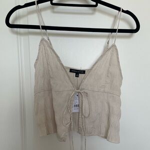 NWT Kendall & Kylie Tie Front Tank Top